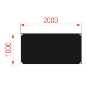 StageDex Topline 200 x 100cm zwart