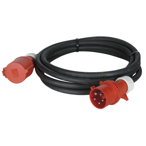 Three phase cable 32A CEE Black 25m ( 5x6mm² )